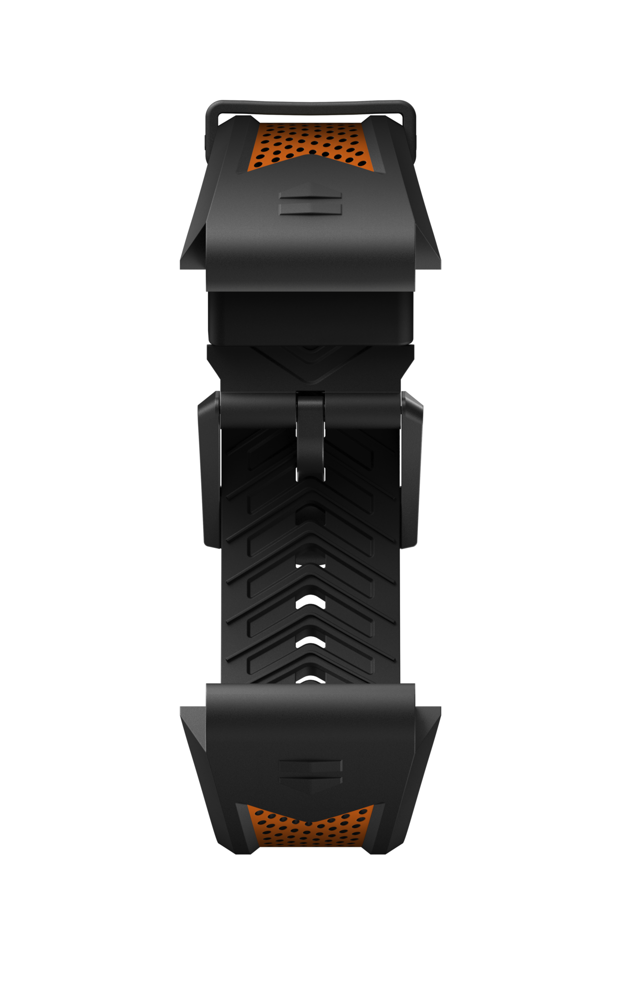 Pulseira esportiva laranja e preta Calibre E4 45 mm