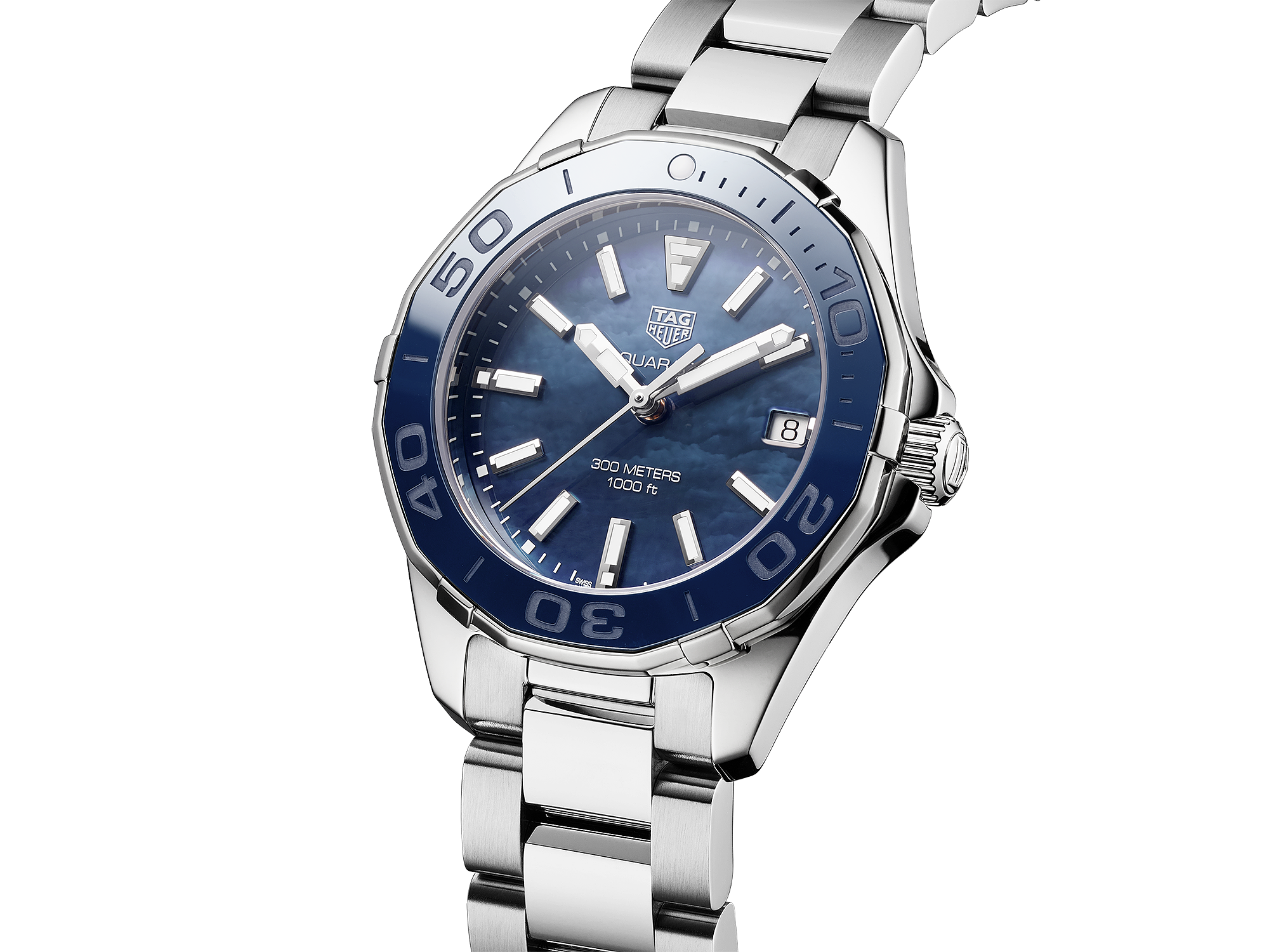 TAG Heuer WBD1411. BA0741 Aquaracer Motherof Pearl Dial Watch