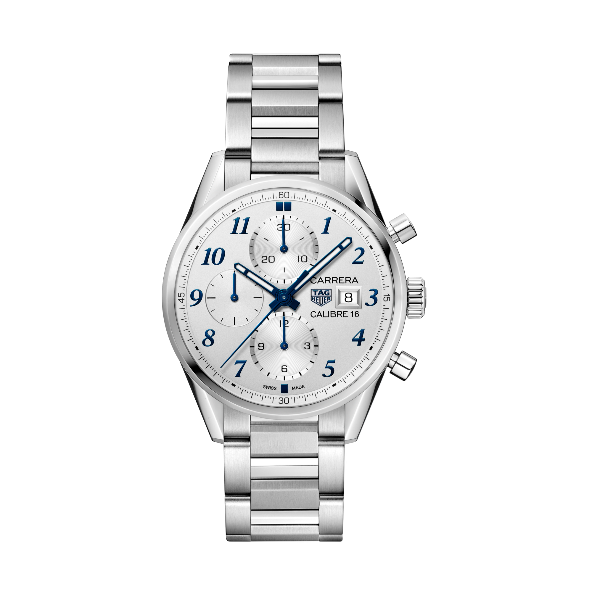 中古 タグ ホイヤー TAG HEUER CBK2114.BA0715 シルバー メンズ 腕時計 タグ・ホイヤー カレラ - 41 mm - CBK2114.BA0715 | タグ・ホイヤー