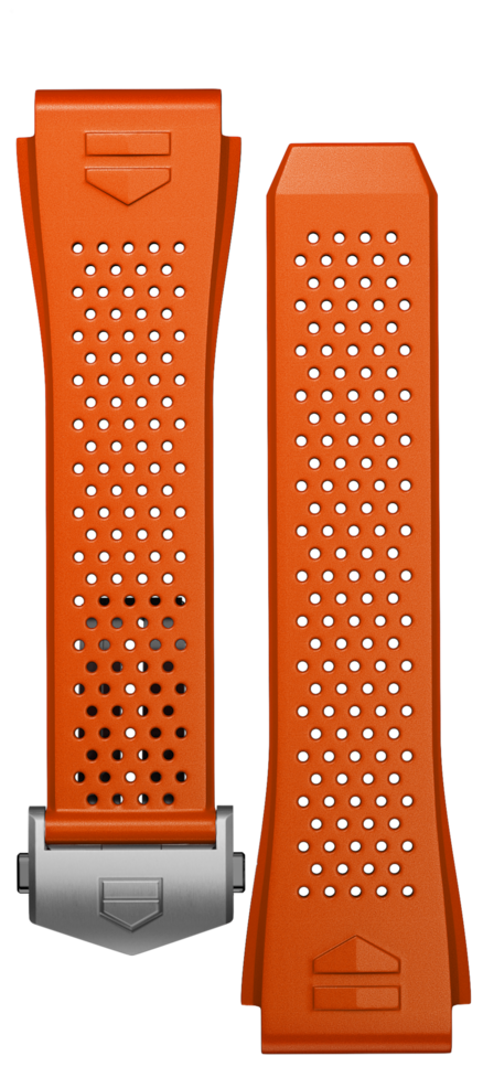Armband aus orangefarbenem Kautschuk Calibre E3