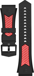 Pulseira esportiva vermelha e preta Calibre E4 45 mm