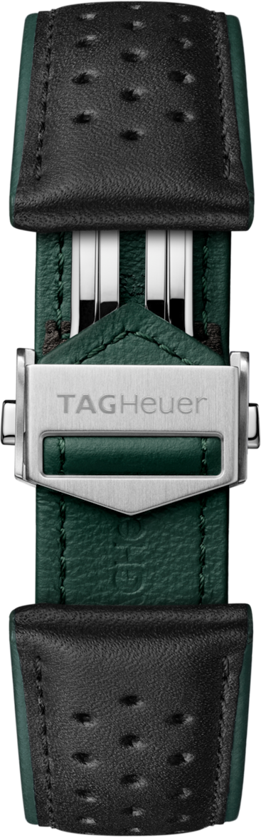 TAG Heuer Carrera 41MM Black Perforated Leather Strap
