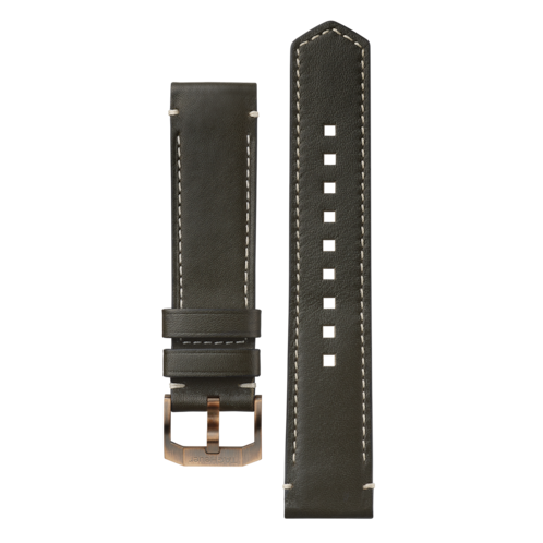 حزام جلدي بلون كاكي مخصص لساعات TAG HEUER AUTAVIA