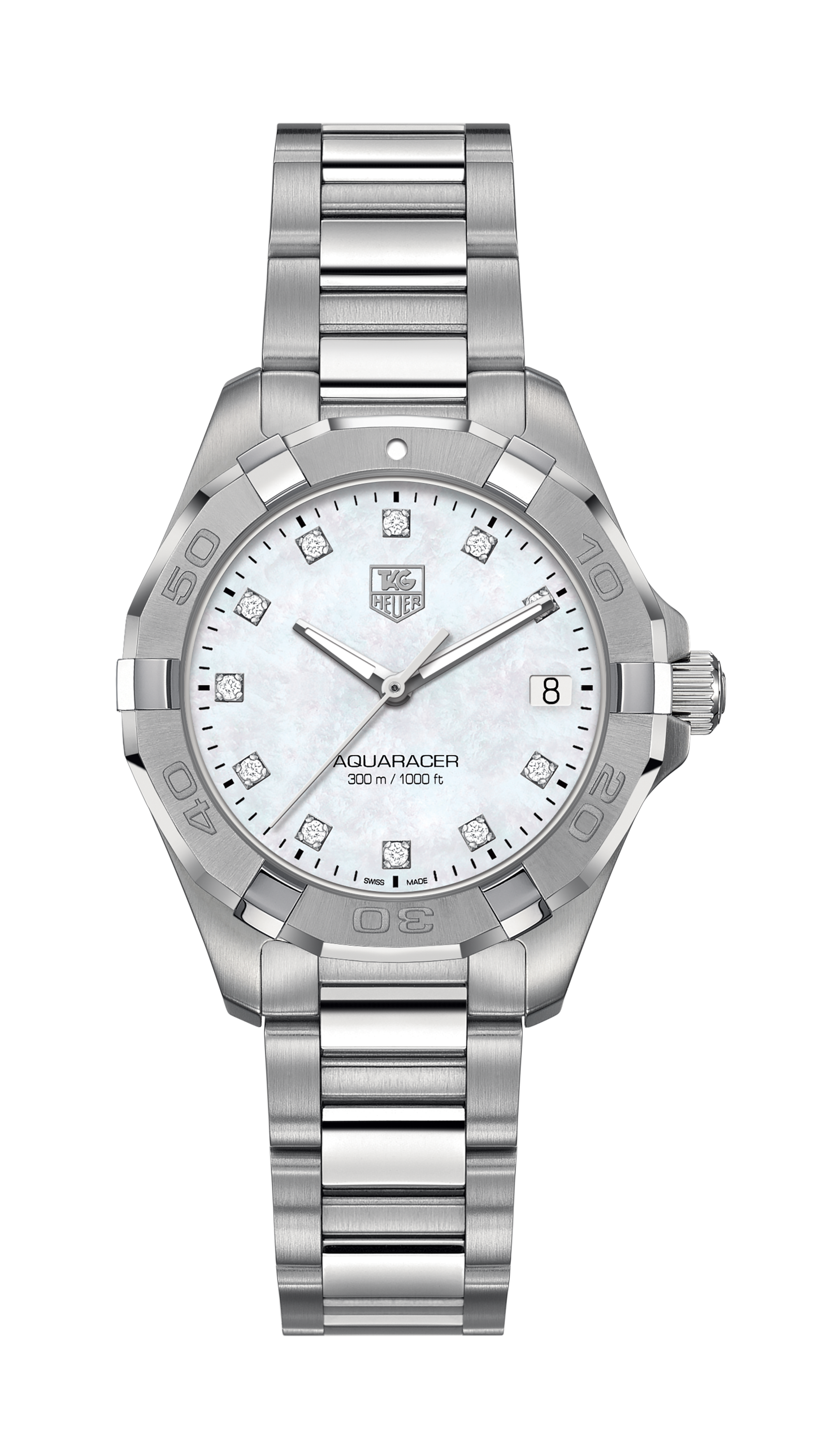 TAG Heuer Aquaracer Lady 27mm Mother of Pearl Dial Quartz WBD1420. BB0321 TTAG Heuer Aquaracer Lady 300M