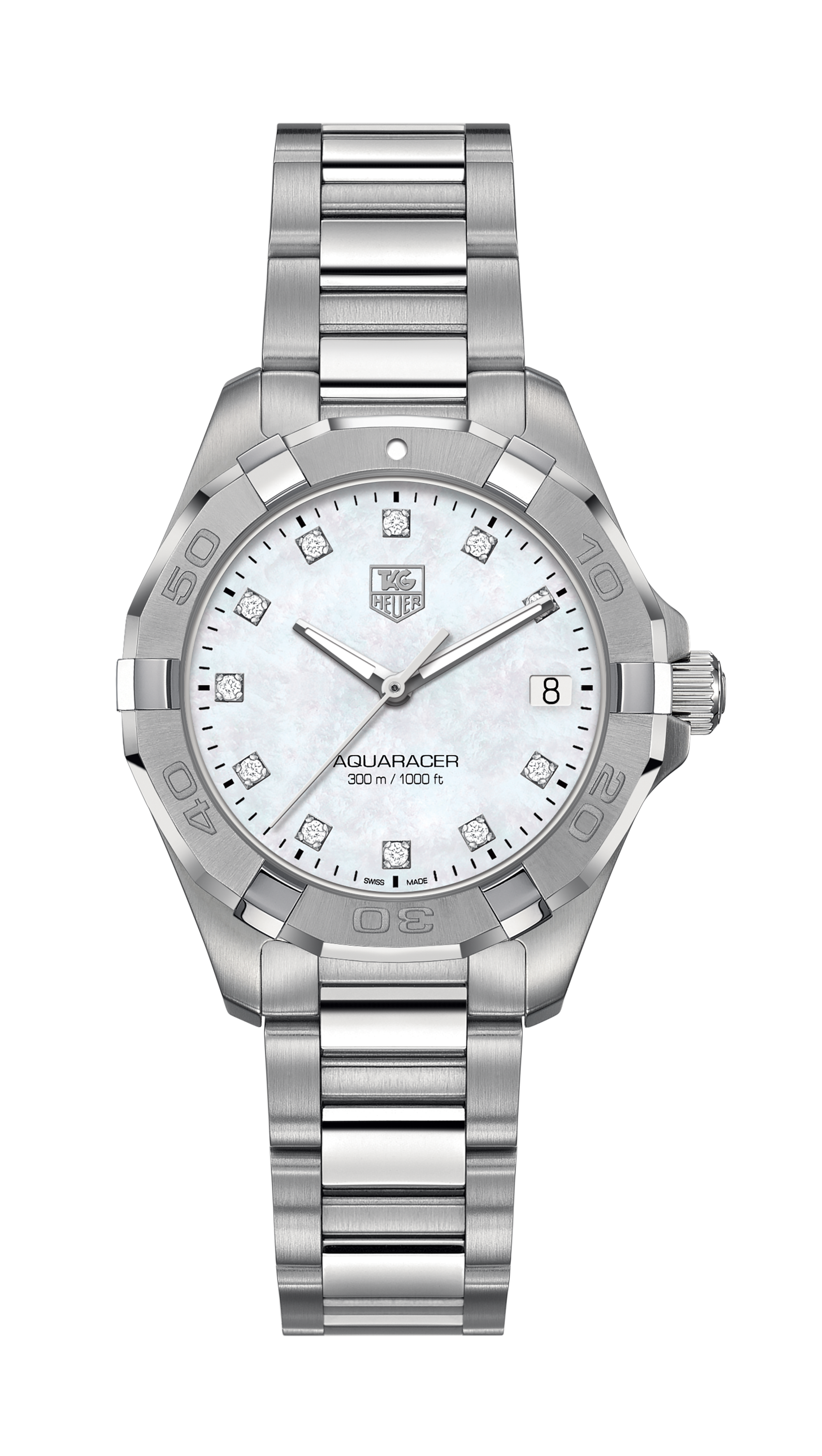 TAG Heuer Aquaracer WBD1314. BA0740, Baton, 2020, Very Good, Case material Steel, Bracelet material: Steel