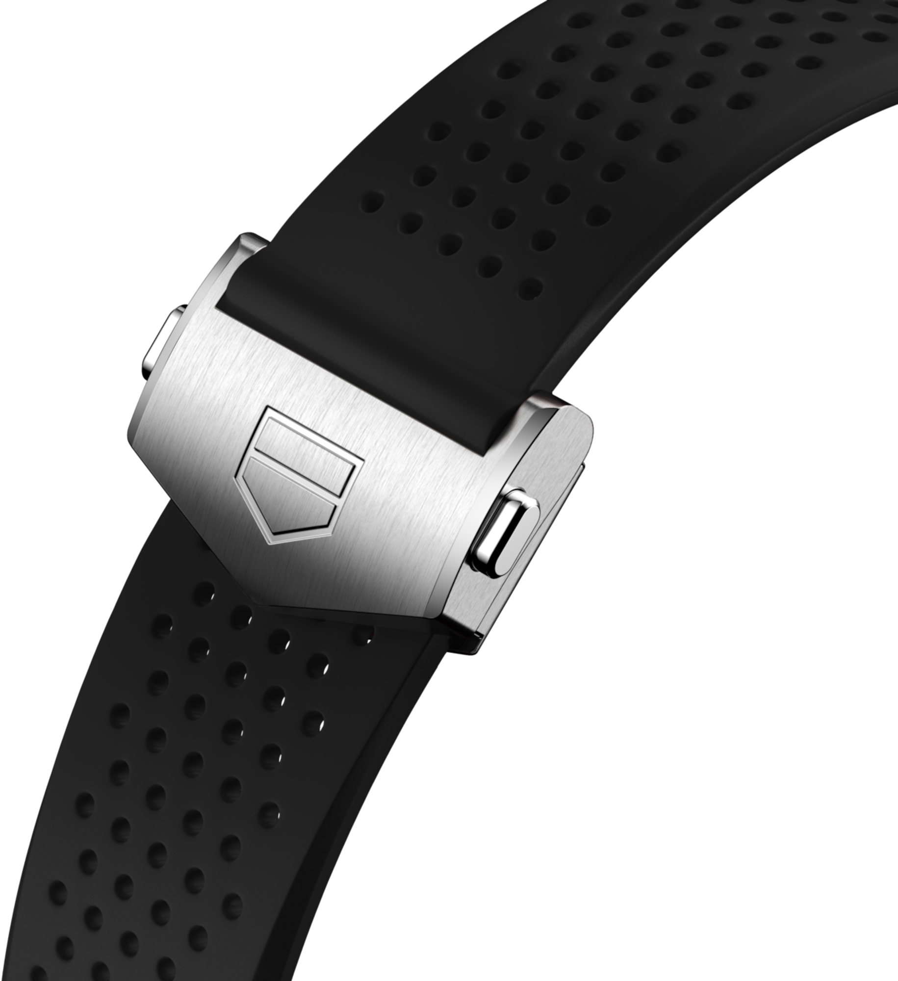 タグホイヤー コネクテッドE4用 ラバーストラップ ブラック ラバーストラップ(TAG Heuer Connected Calibre E4 45mm用