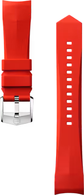 【希少終売品】タグホイヤーConnected E3ラバーストラップBT6234 40mm用 レッド ラバーストラップ(TAG Heuer Connected Calibre E5 40mm