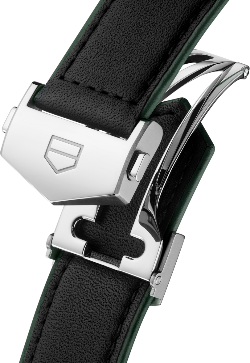 TAG Heuer Carrera 41MM Black Perforated Leather Strap