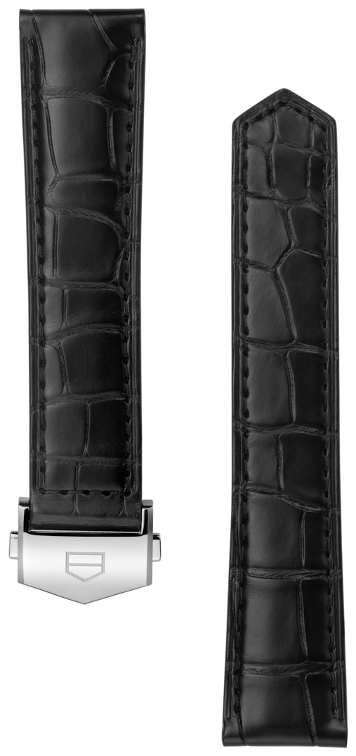 TAG Heuer Carrera 39MM Black Alligator Leather Strap - BC6657