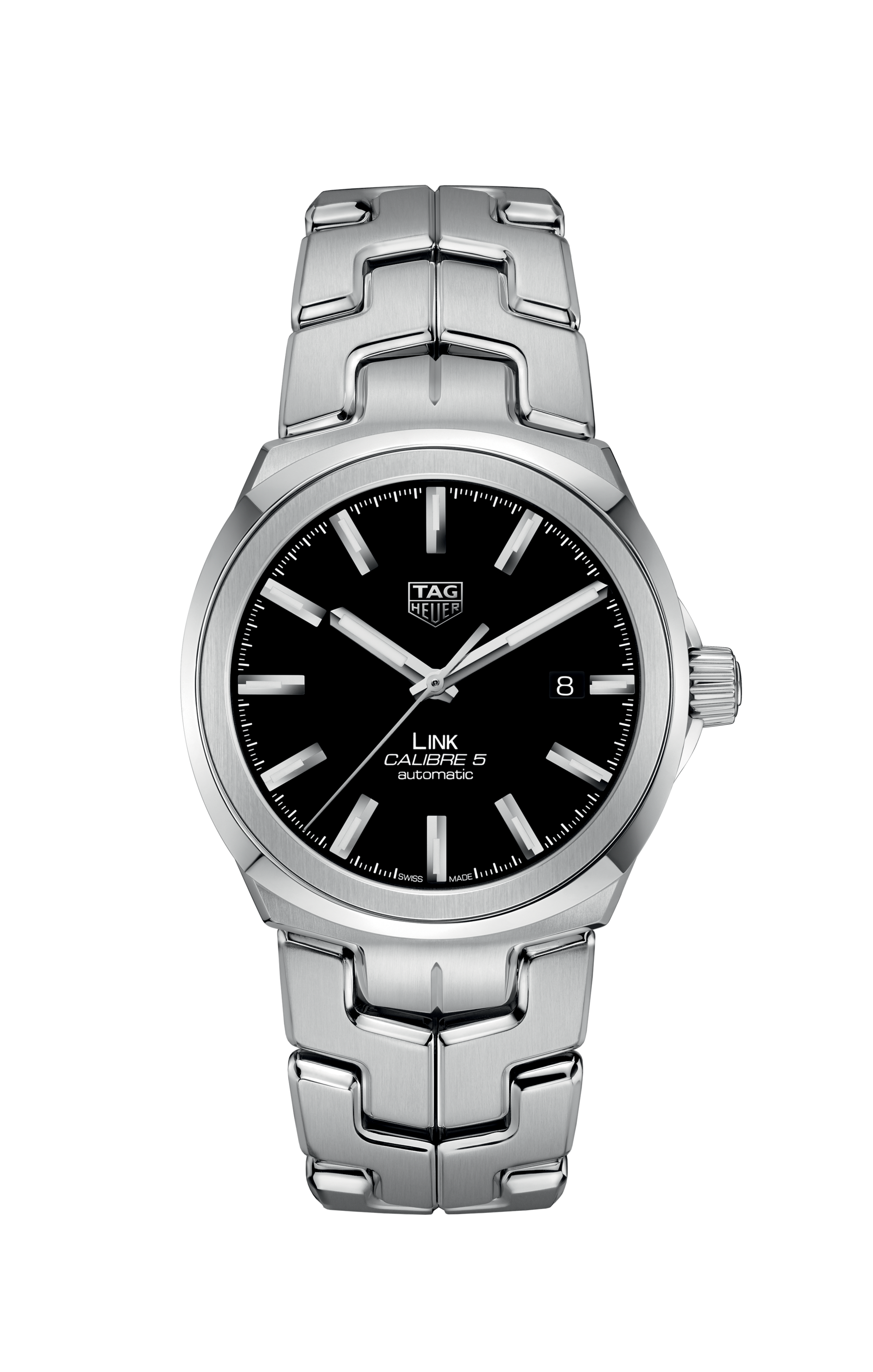 TAG Heuer WAP2010 Aquaracer Calibre 5 Automatic Stainless Steel Black Dial Watch