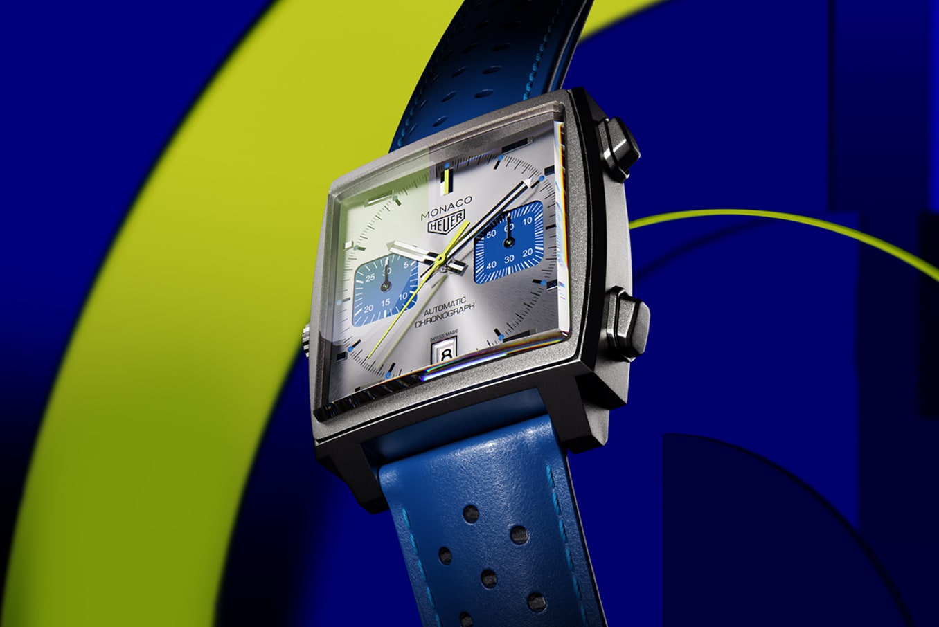 TAG Heuer Monaco CHRONOGRAPH FRENCH RACING BLUE - Titanium - 39 mm TAG Heuer Monaco CHRONOGRAPH FRENCH RACING BLUE - Titanium - 39 mm