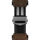 Bracelet en caoutchouc et en cuir marron Calibre E3