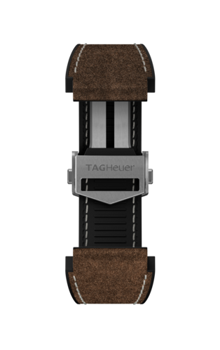 棕色橡胶和皮革表带 Calibre E3智能腕表