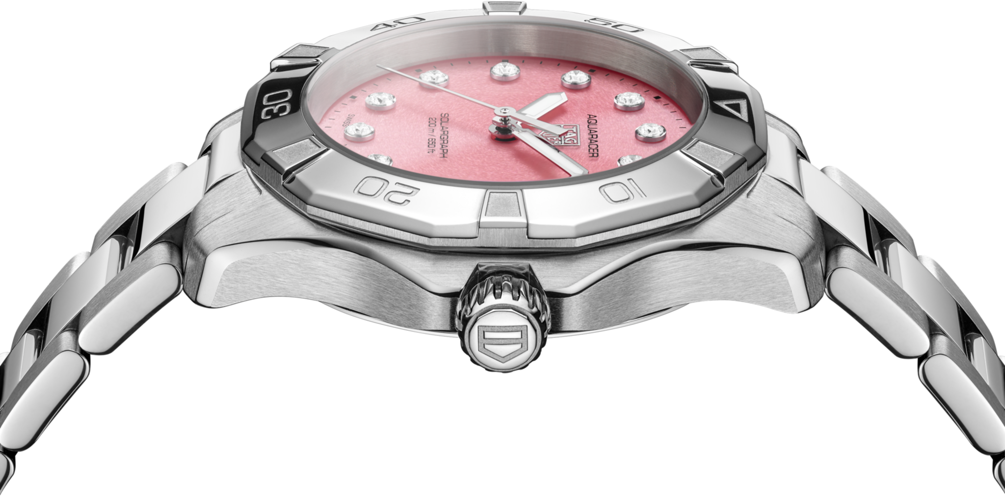 TAGHEUER クォーツじゃない！Diver's 200m ピンク自動巻　箱付 TAG Heuer Aquaracer Professional 300 Date - 36 mm - WBP231J.BA0618