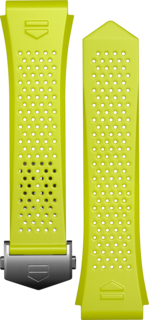 Lime yellow Rubber Strap Calibre E4 45 mm