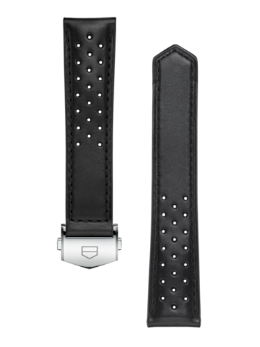 TAG Heuer Carrera 39MM Black Perforated Leather Strap