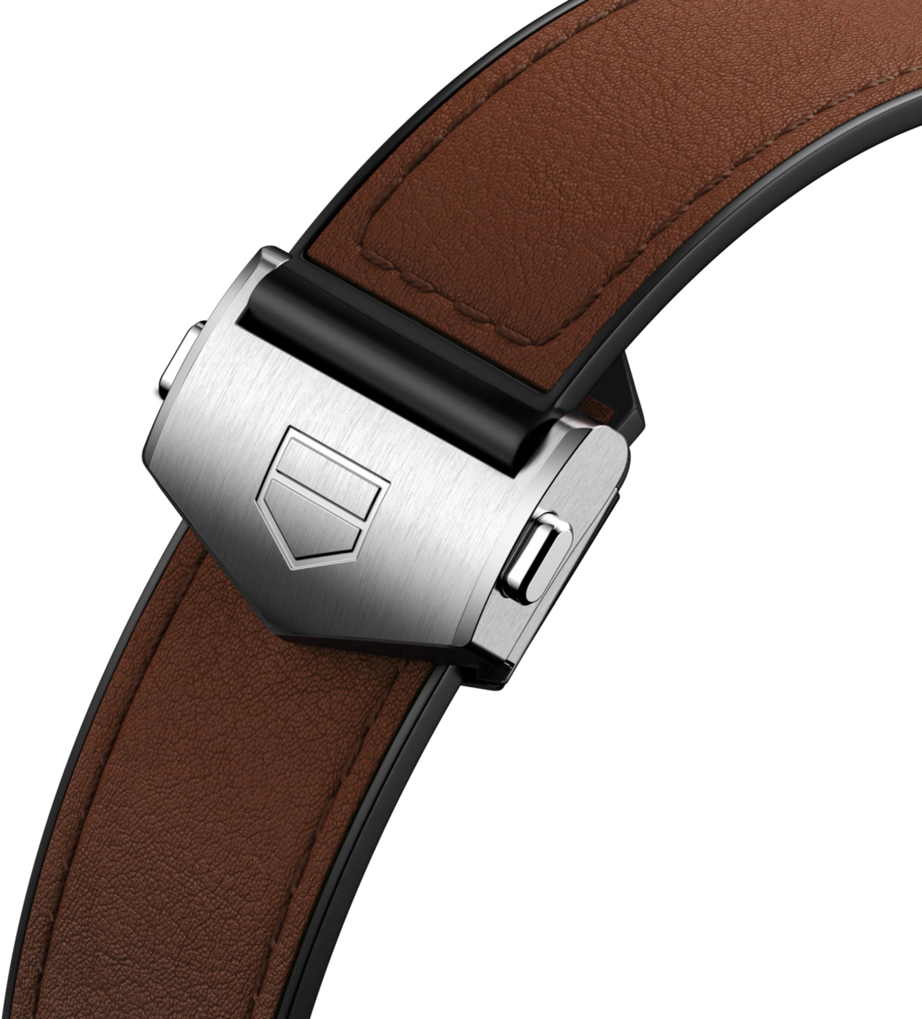 Brown Bi-material Leather Strap Calibre E4 45 mm - - BT6270 | TAG