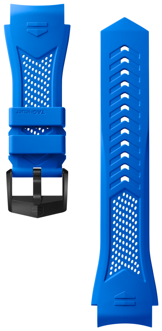 Pulseira esportiva em borracha azul Calibre E5 45 mm