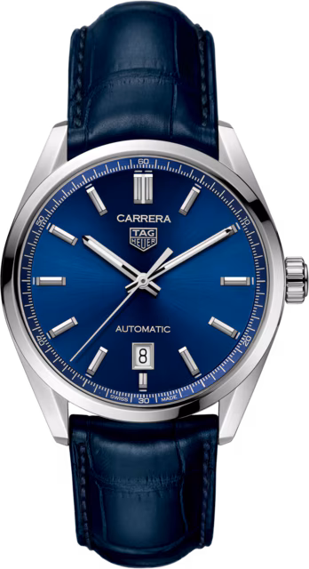 Tag Heuer Carrera Automatic – Orologio Uomo WBN2012.FC6502, Quadrante Blu Sunray, Cinturino Pelle, Vetro Zaffiro