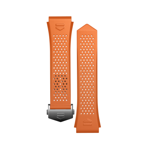 Calibre E4 45毫米智能腕錶橙色橡膠錶帶