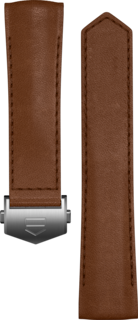 Bracelet en cuir marron Calibre E4 de 42 mm