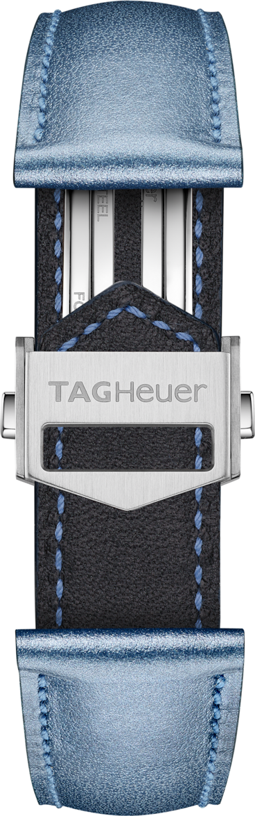 TAG Heuer Carrera 39mm Metallic Blue Leather Strap