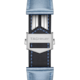 Bracelet en cuir bleu métallique TAG Heuer Carrera 39MM 