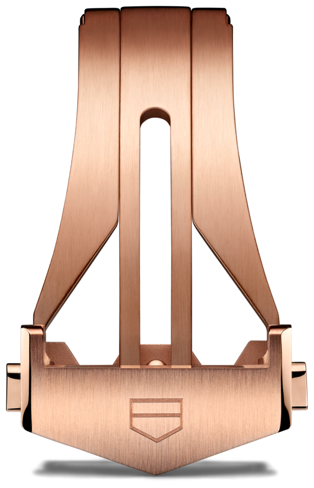 Fivela em aço PVD rosé Calibre E5 40 mm