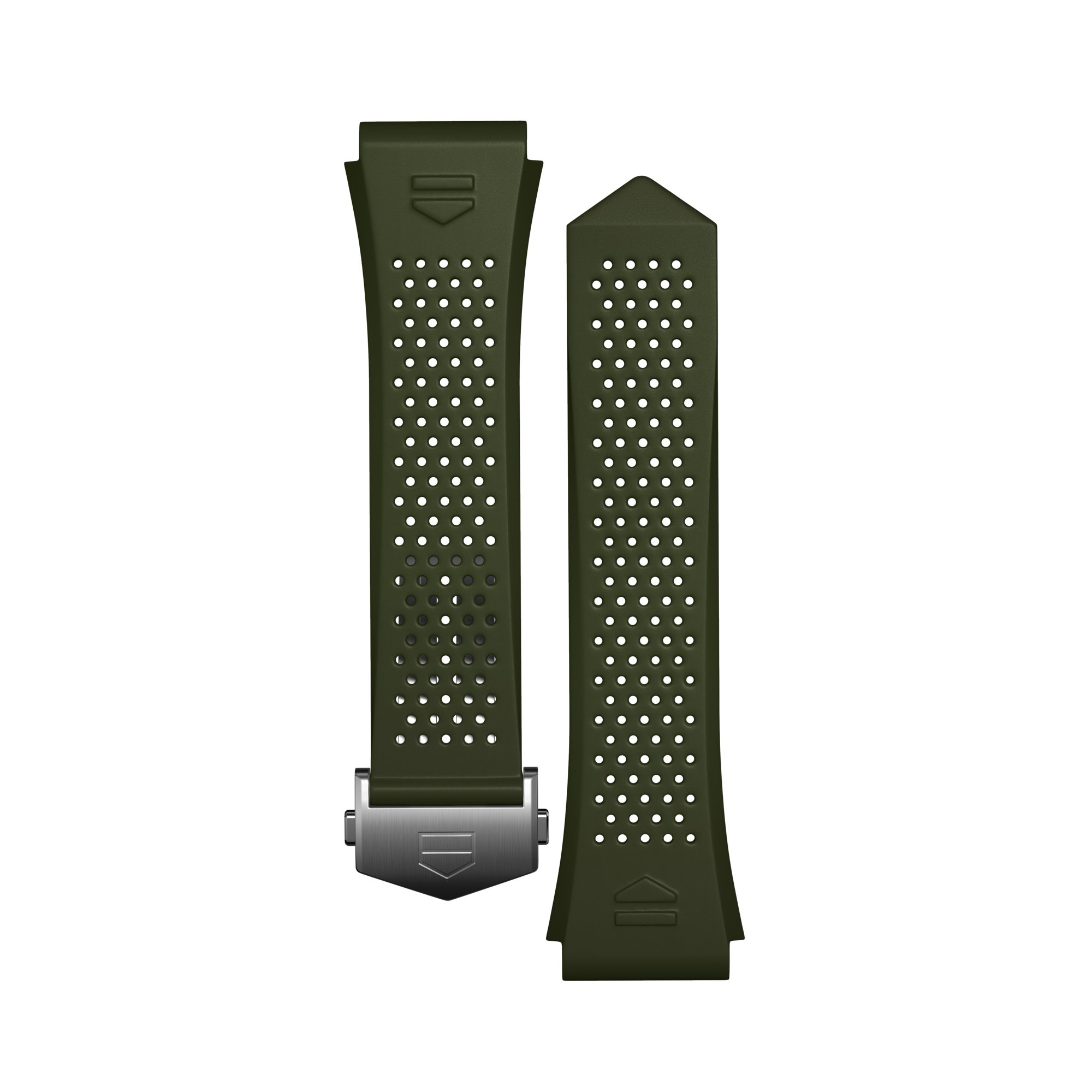 カーキ ラバーストラップ(TAG Heuer Connected Calibre E4 45mm用