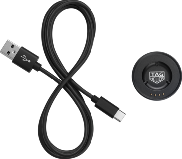 USB-C型电缆和一个充电底座。 Calibre E3