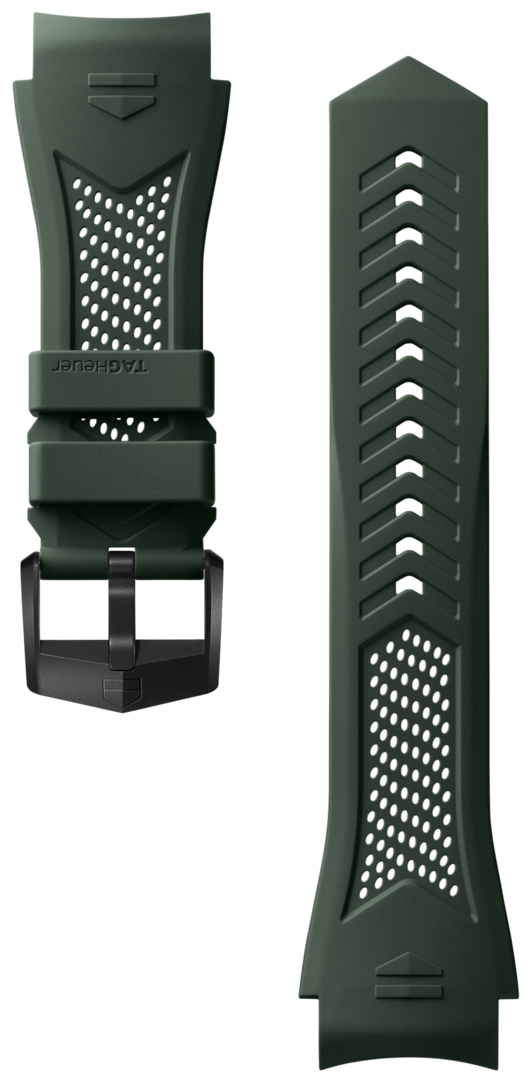 Khaki Green Rubber Sport Strap Calibre E5 45mm