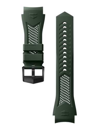 Khaki Green Rubber Sport Strap Calibre E5 45mm