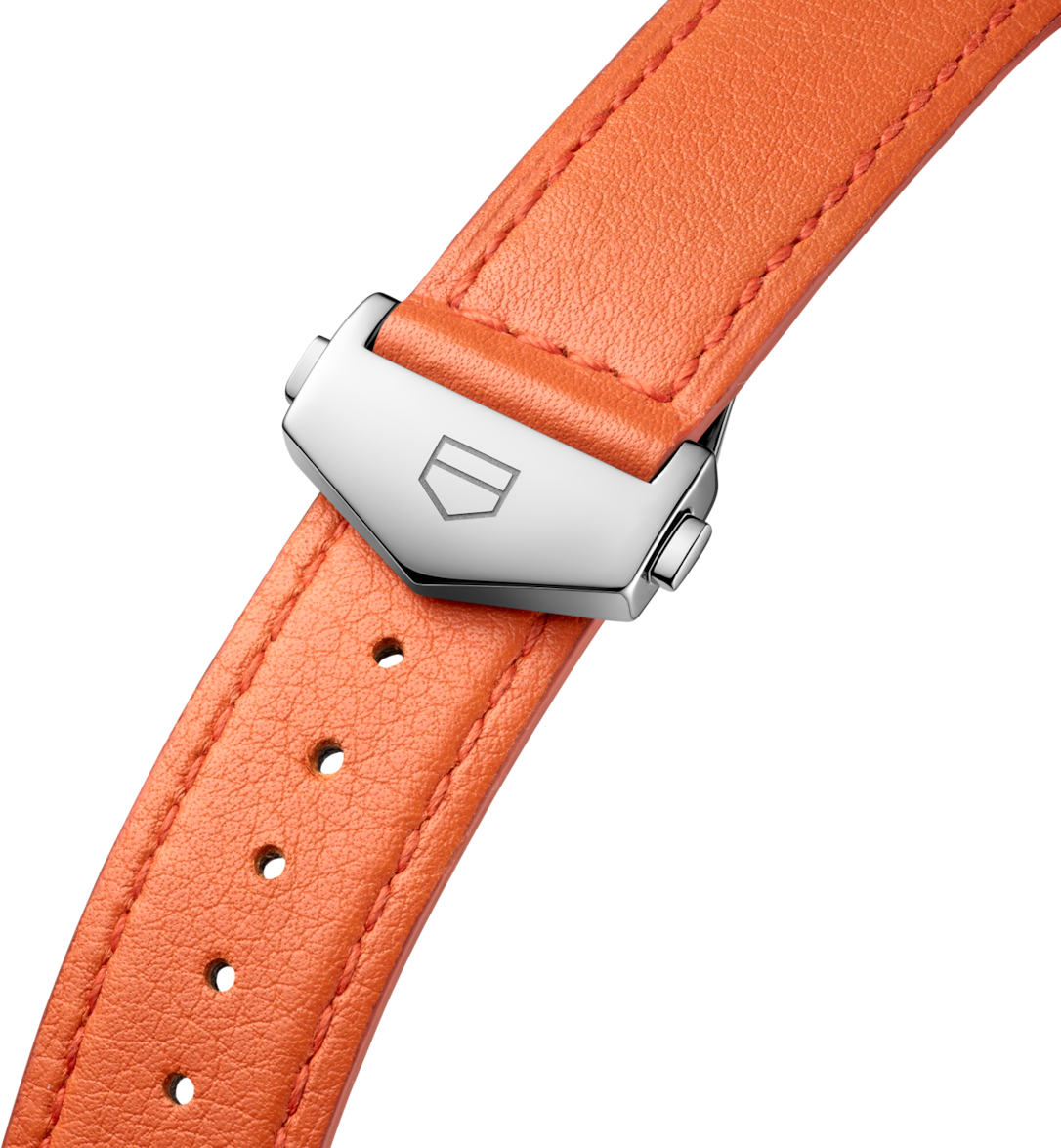 TAG HEUER CARRERA 36MM ORANGE LEATHER STRAP