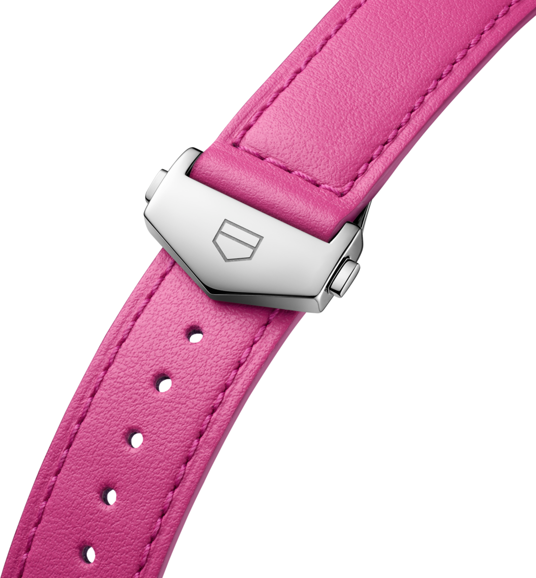 TAG HEUER CARRERA 36MM PINK LEATHER STRAP