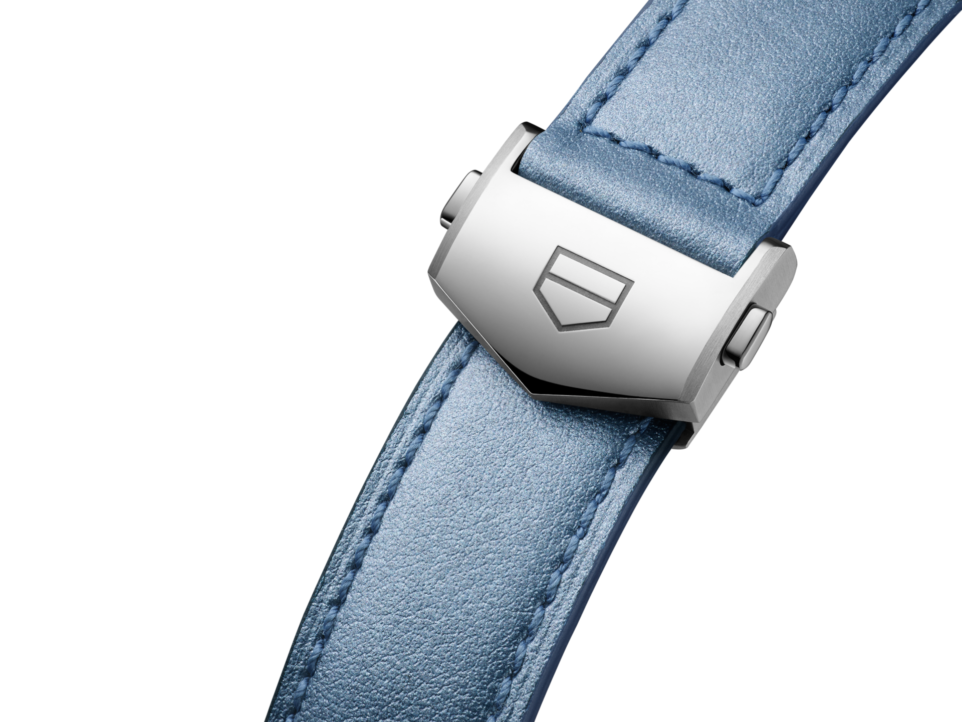 TAG HEUER CARRERA 39MM METALLIC BLUE LEATHER STRAP 