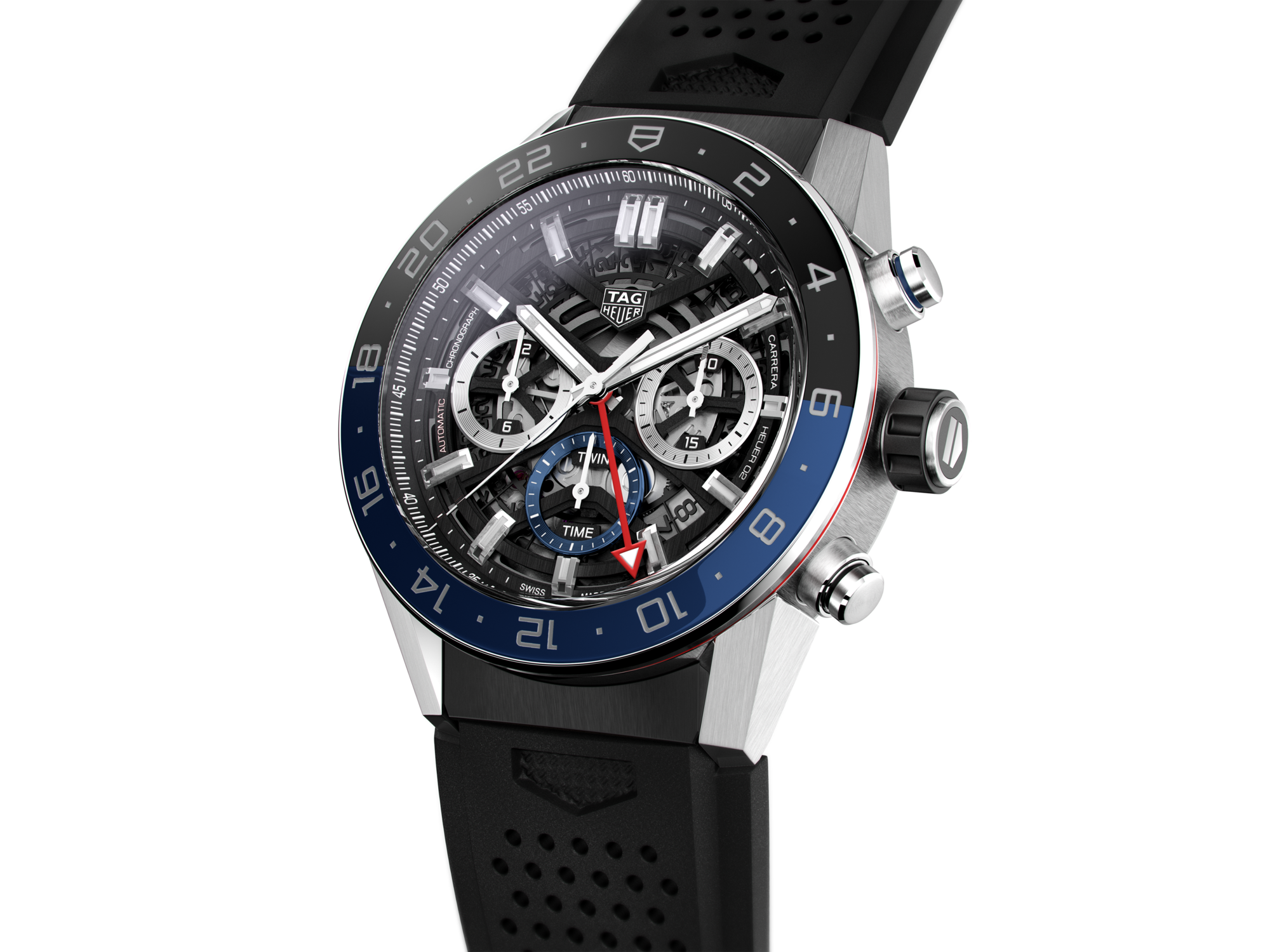 TAG Heuer Carrera Chronograph Twin-Time - Steel & Ceramic - 45 mm