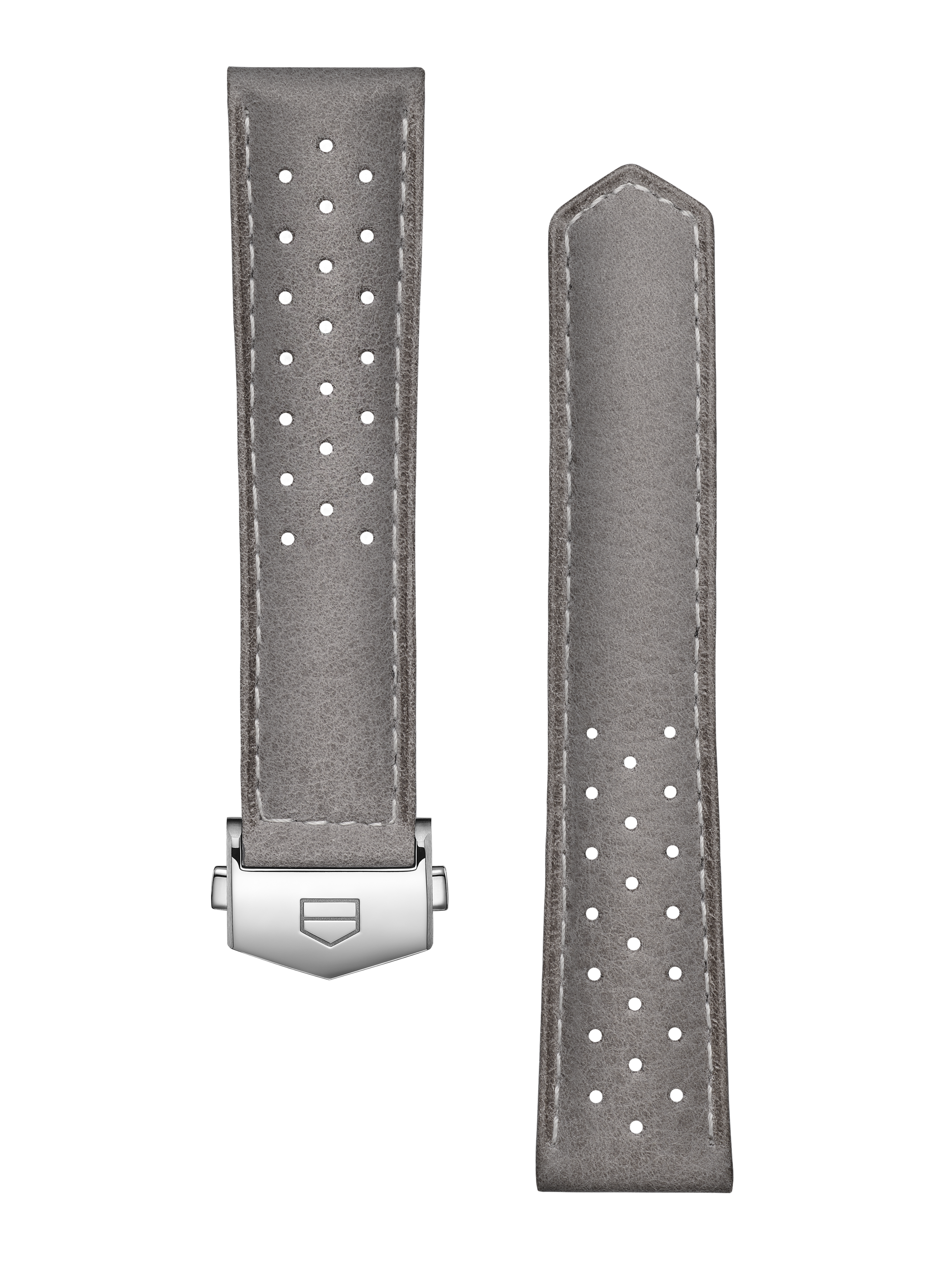 タグ・ホイヤー カレラ 39MM パンチング加工グレーレザー ストラップ