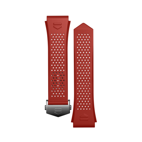 Bracelet en caoutchouc rouge Calibre E4 de 45 mm