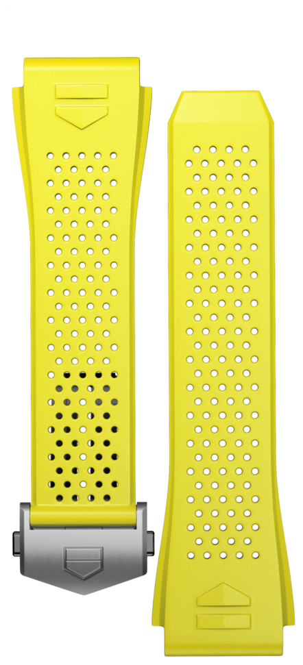 Lime Yellow Rubber Strap Calibre E3 45 mm