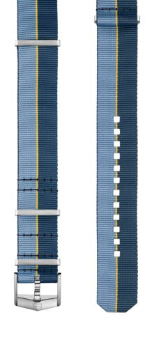 Pulseira TAG Heuer Aquaracer 43 mm em tecido azul