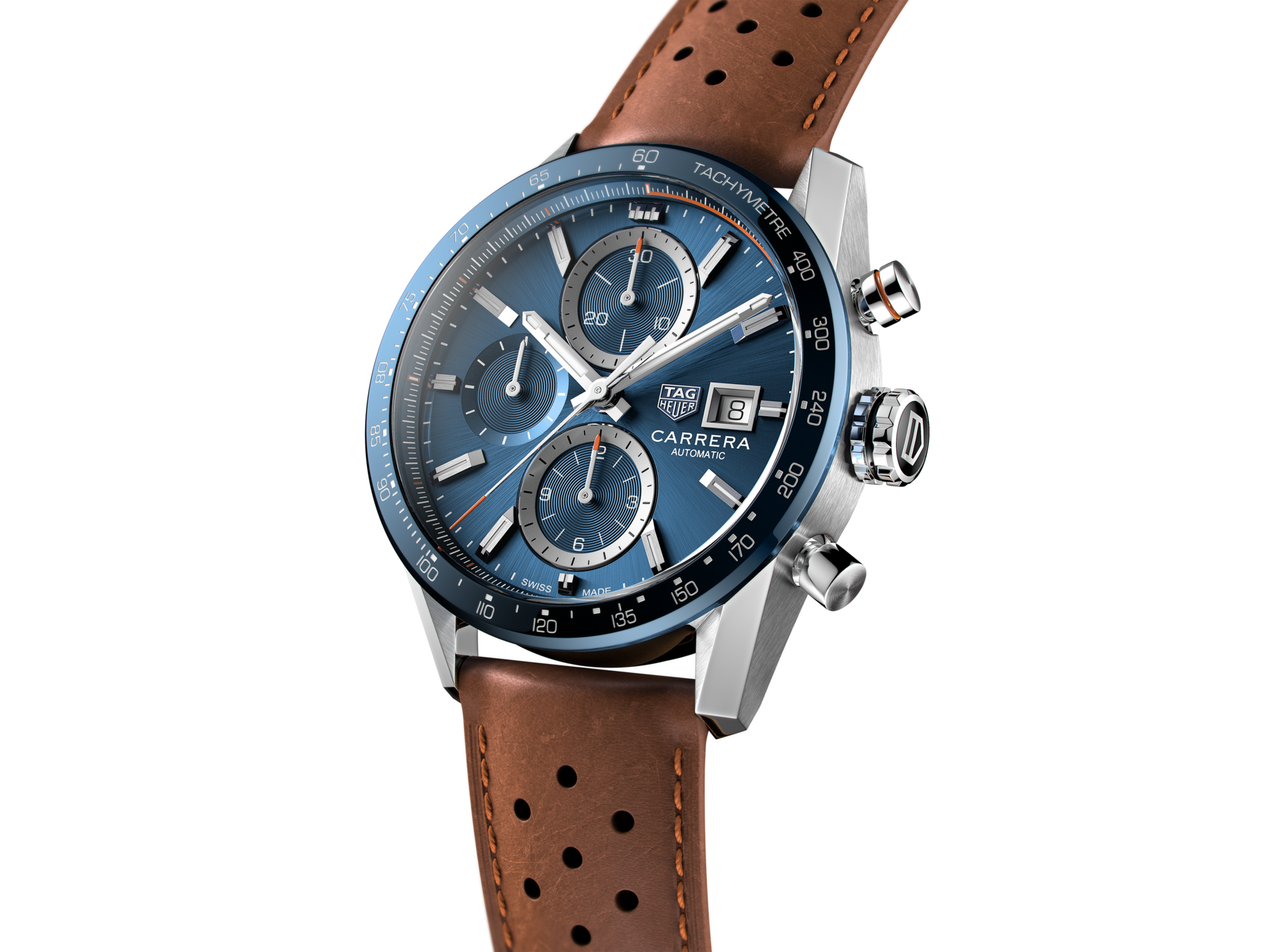 Tag Heuer Brown Leather Watch 2024 favors