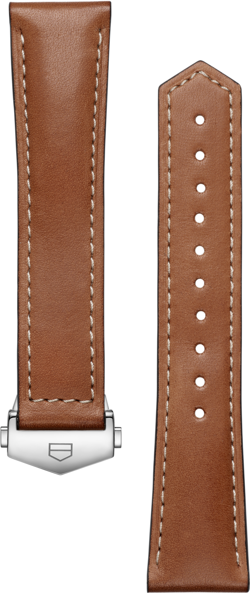 TAG HEUER CARRERA 36MM BROWN LEATHER STRAP 