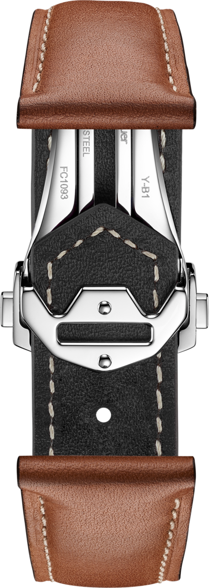 TAG HEUER CARRERA 36MM BROWN LEATHER STRAP 