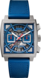 TAG Heuer Monaco Chronograph Blau Kautschuk & Leder Titan Blau