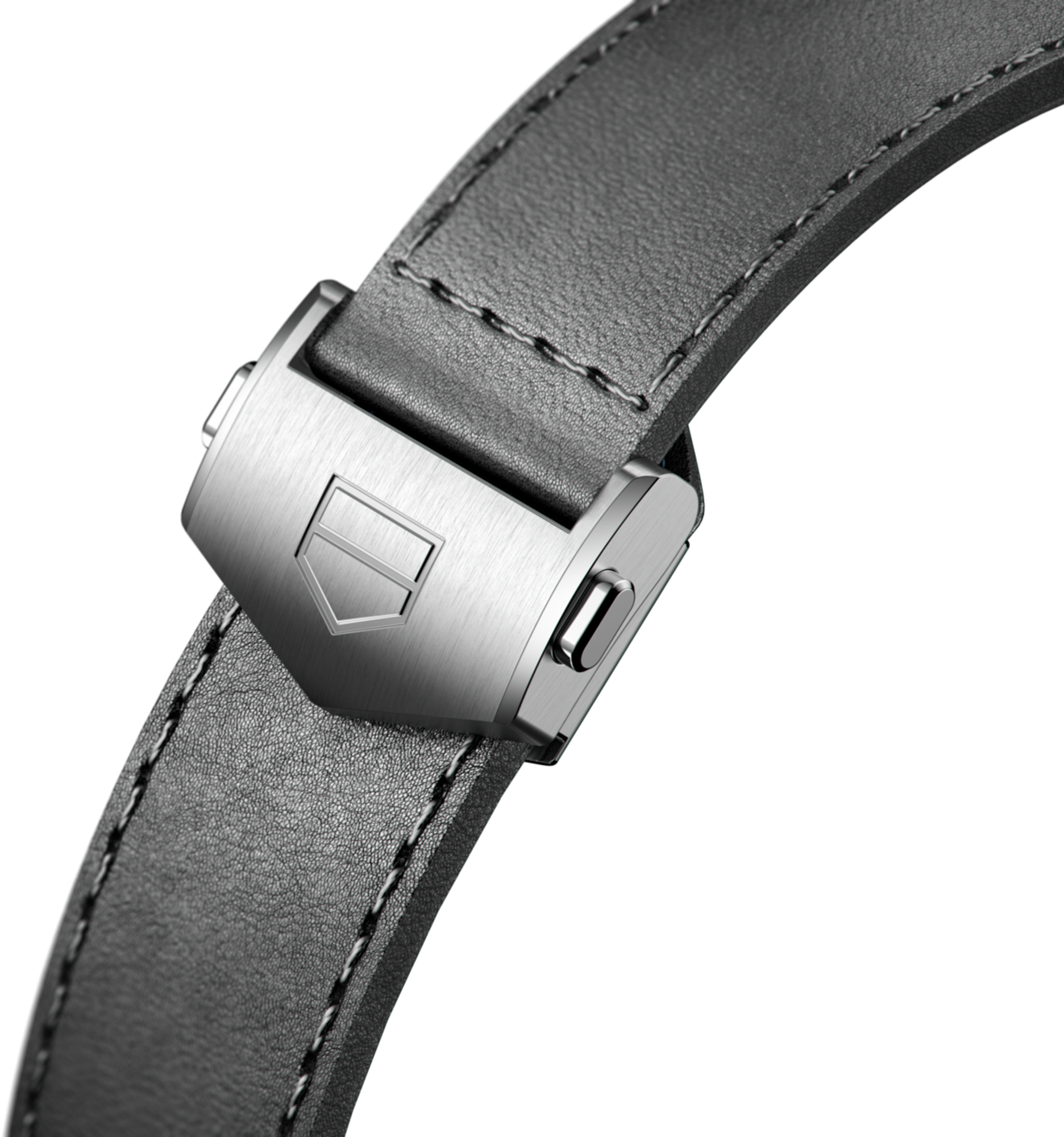 グレー レザーストラップ(TAG Heuer Connected Calibre E4 42mm用