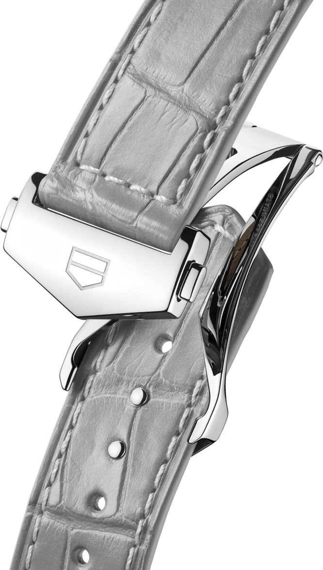 Correa de piel de cocodrilo gris TAG Heuer Carrera 39 MM