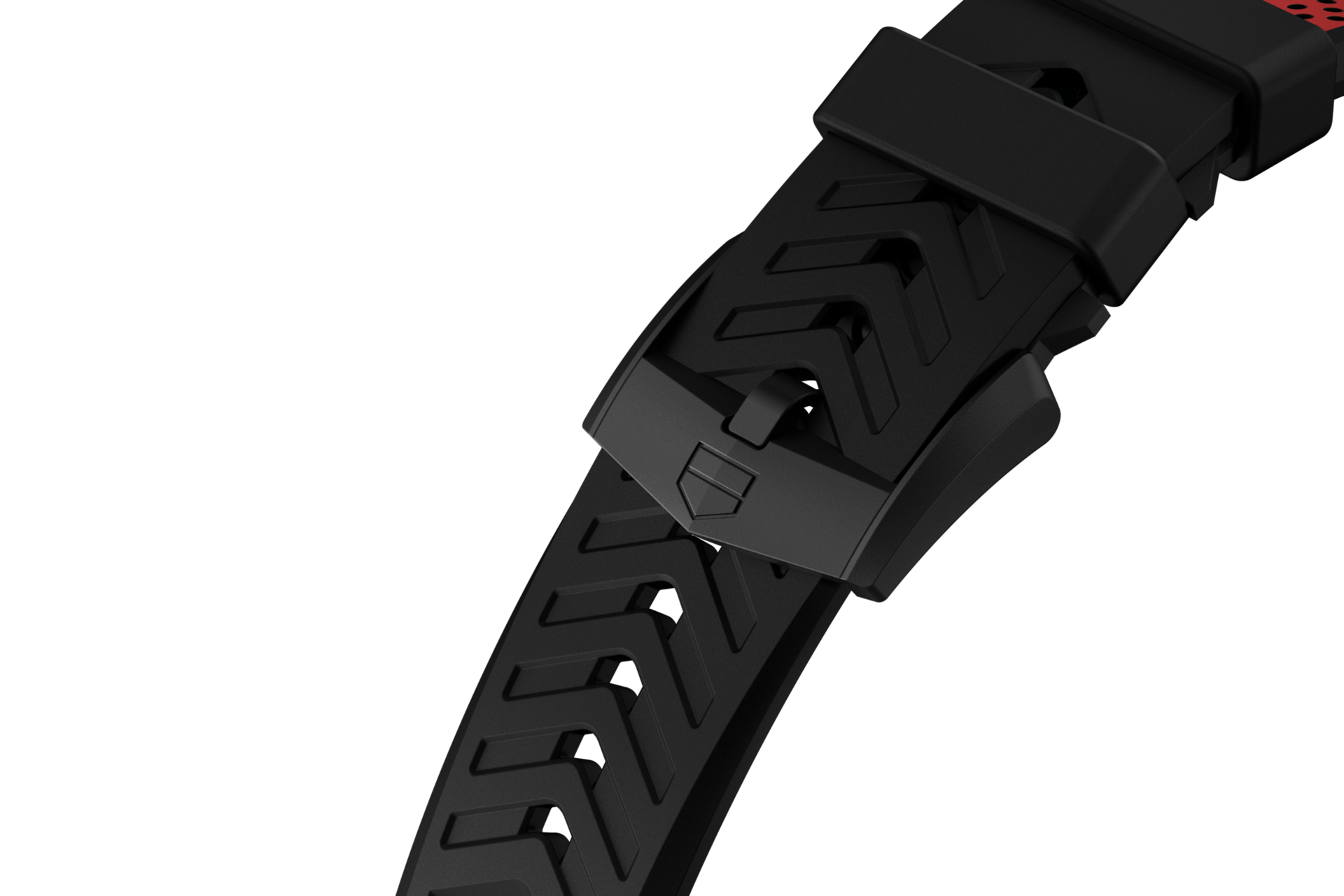 Bracelet de sport rouge et noir Calibre E4 de 45 mm