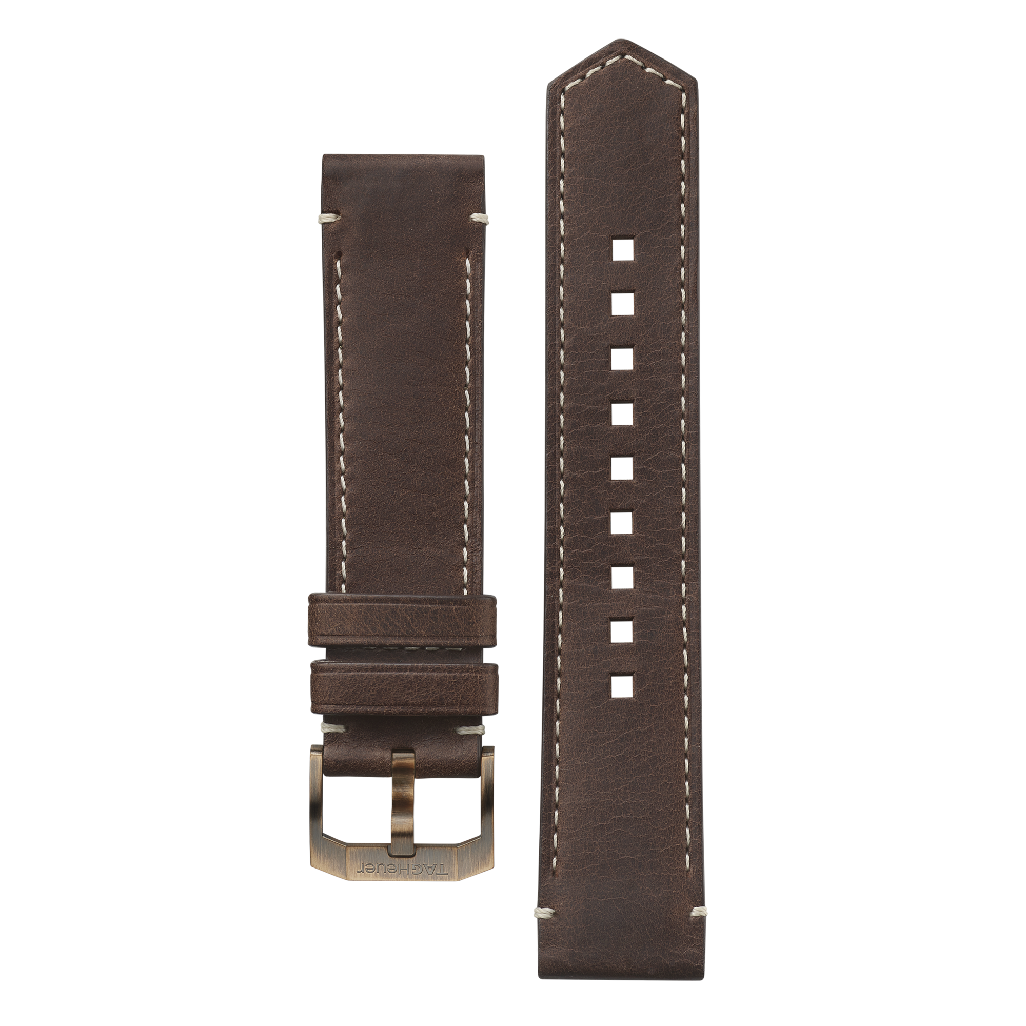 TAG HEUER AUTAVIA Brown Leather Band - BC0968