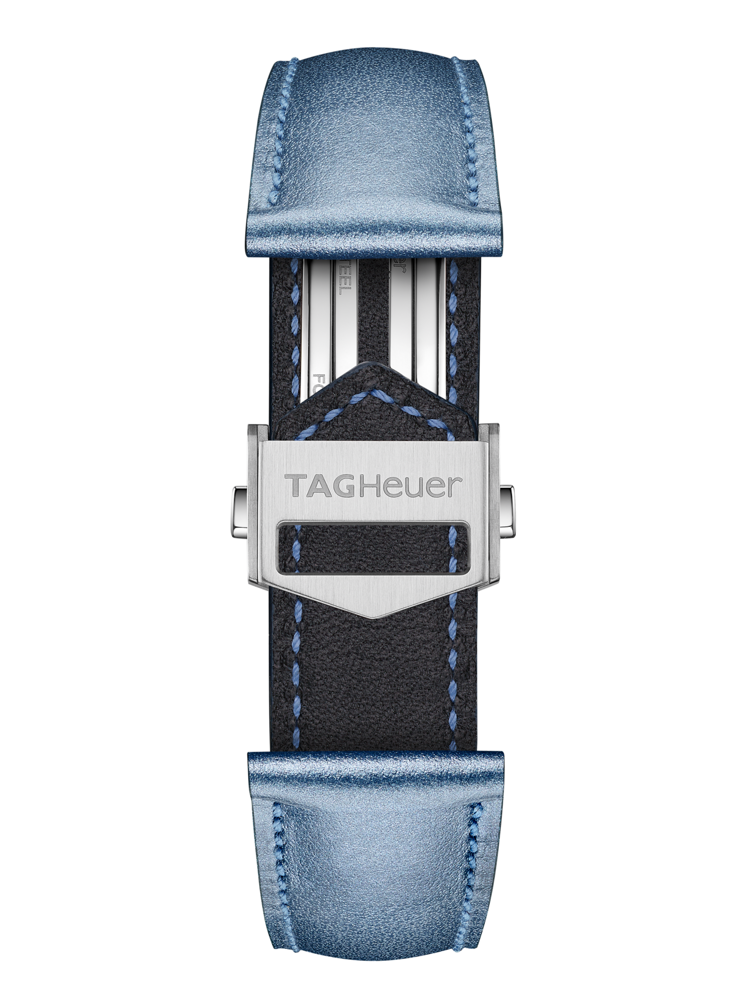 TAG HEUER CARRERA 39MM METALLIC BLUE LEATHER STRAP 