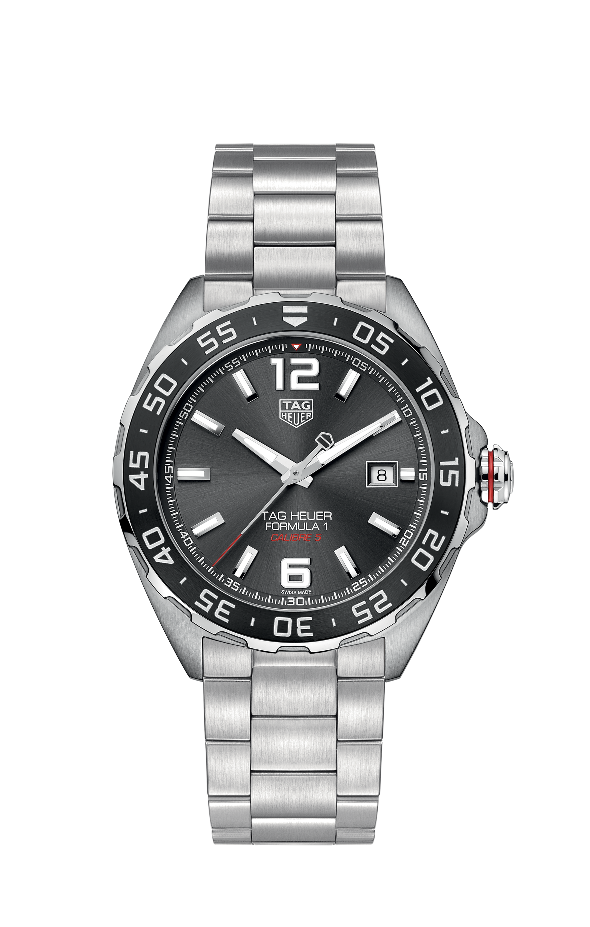 TAG Heuer Carrera Silver Dial Calibre 6 Black Leather Strap 39mm WAS2111 (2015)